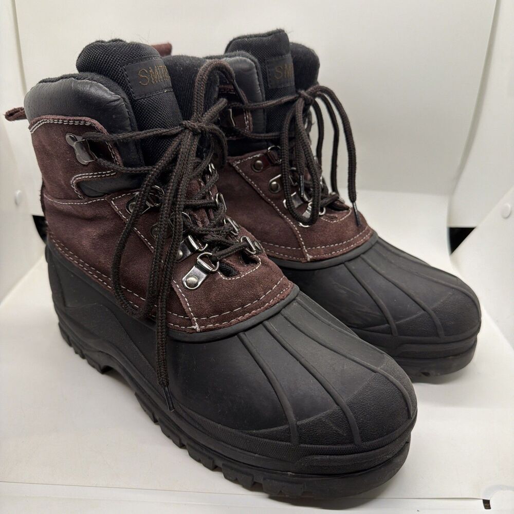 SMITH’S SMK2256BRW Leather Waterproof Snow Winter Boots Mens Size 6